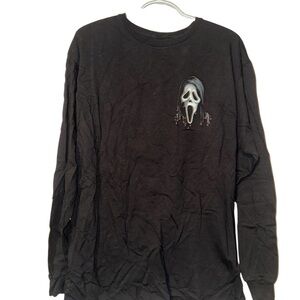 Hot Topic Black Scream Graphic Long Sleeve Tee